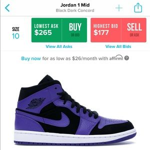 Jordan 1 mid concord